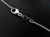 Witgouden halscollier met natuurlijke diamanten - afbeelding 7 van  10