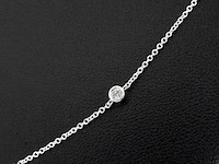 Witgouden halscollier met natuurlijke diamanten - afbeelding 8 van  10