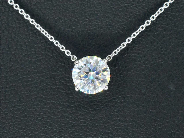 Witgouden halsketting briljant 0.50 ct - afbeelding 1 van  10