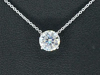 Witgouden halsketting briljant 0.50 ct