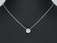 Witgouden halsketting briljant 0.50 ct - afbeelding 3 van  10