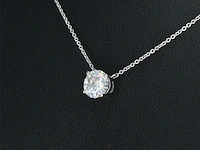 Witgouden halsketting briljant 0.50 ct - afbeelding 4 van  10