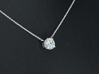 Witgouden halsketting briljant 0.50 ct - afbeelding 5 van  10