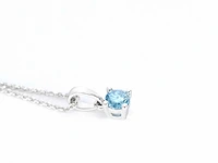 Witgouden halsketting diamant blauw 0.25 ct - afbeelding 6 van  7