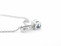 Witgouden halsketting diamant blauw 0.25 ct - afbeelding 7 van  7