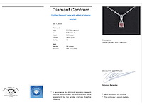 Witgouden halsketting diamant roze 0.20 ct - afbeelding 2 van  7