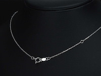 Witgouden halsketting groene diamant 0.25 carat - afbeelding 6 van  9