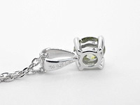 Witgouden halsketting groene diamant 0.25 carat - afbeelding 9 van  9