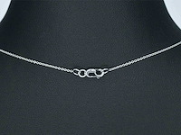 Witgouden halsketting met diamant 0.50 carat - afbeelding 6 van  6