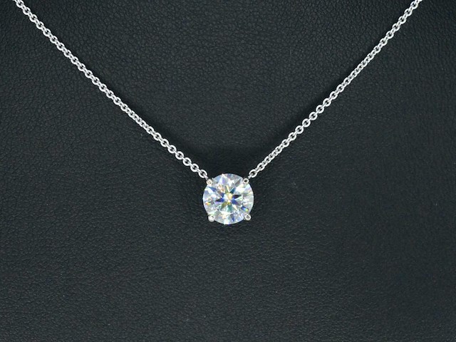 Witgouden halsketting met een briljant van 2.00 carat - afbeelding 4 van  8
