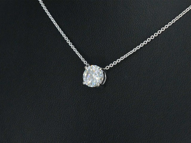 Witgouden halsketting met een briljant van 2.00 carat - afbeelding 5 van  8