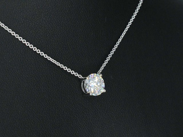 Witgouden halsketting met een briljant van 2.00 carat - afbeelding 6 van  8