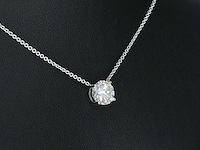 Witgouden halsketting met een briljant van 2.00 carat - afbeelding 6 van  8