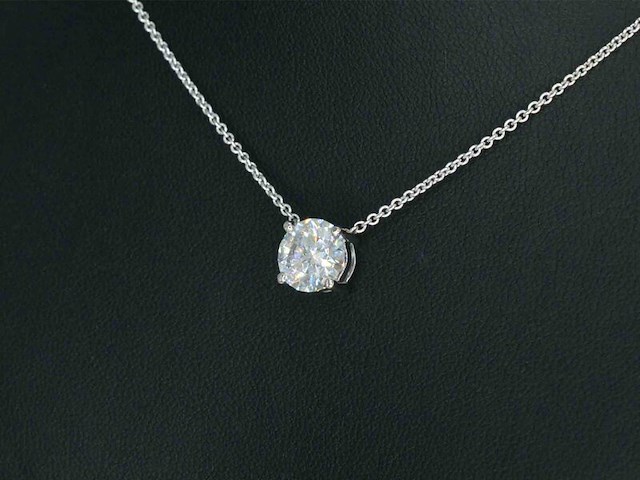 Witgouden halsketting met een briljant van 2.00 carat - afbeelding 4 van  9