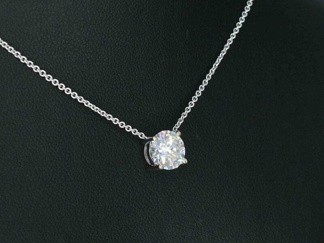 Witgouden halsketting met een briljant van 2.00 carat - afbeelding 5 van  9
