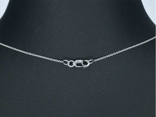 Witgouden halsketting met een diamant van 0.50 carat - afbeelding 5 van  7