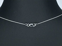Witgouden halsketting met een diamant van 0.50 carat - afbeelding 5 van  7