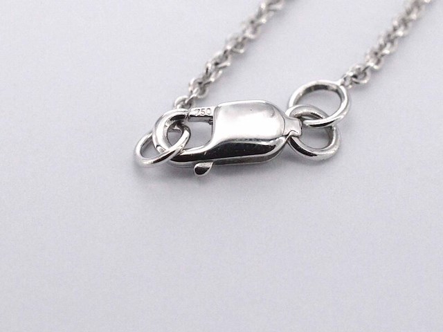 Witgouden halsketting met een diamant van 0.70 carat - afbeelding 4 van  5