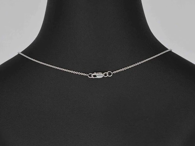 Witgouden halsketting met een diamant van 0.70 carat - afbeelding 3 van  5