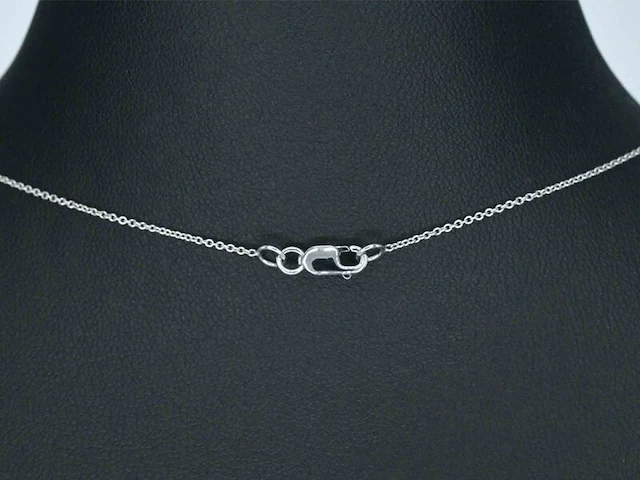 Witgouden halsketting met een diamant van 0.70 carat - afbeelding 5 van  5