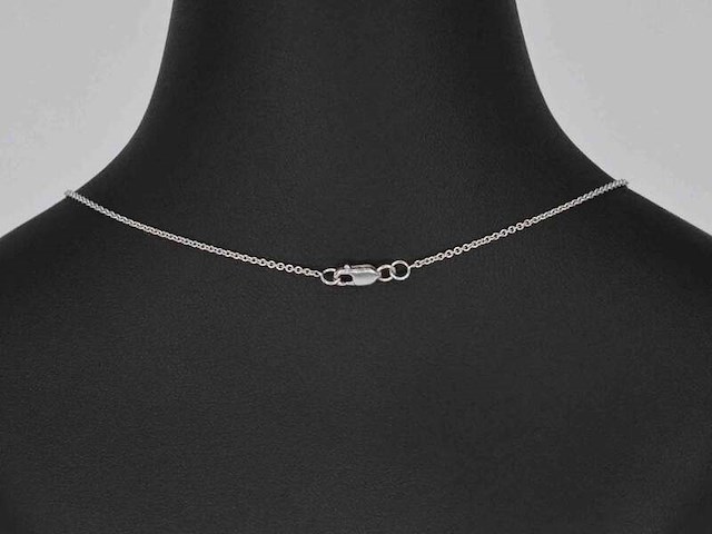 Witgouden halsketting met een diamant van 0.70 carat - afbeelding 3 van  7
