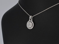 Witgouden hanger bezaaid met diamanten, excl. ketting - afbeelding 3 van  7