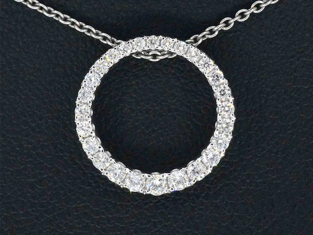 Witgouden hanger briljant 0.40 ct - afbeelding 1 van  9