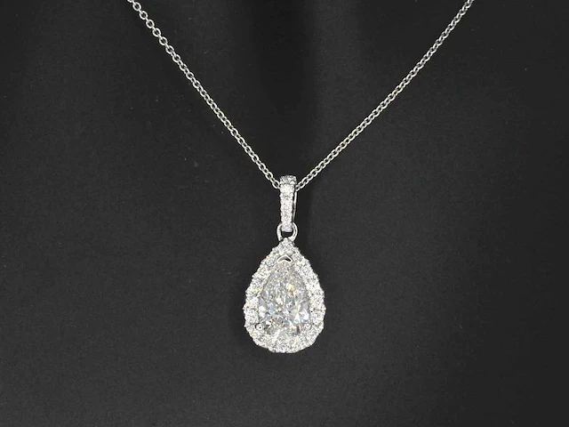 Witgouden hanger briljant 1.00 ct - afbeelding 1 van  9