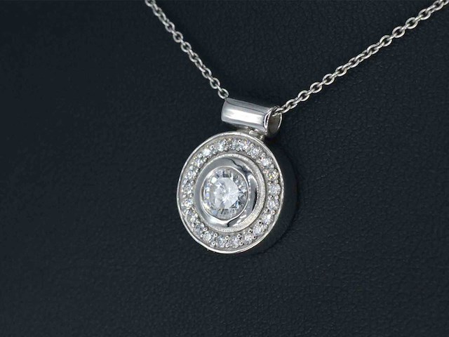 Witgouden hanger briljant diamanten - afbeelding 4 van  7