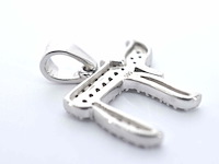 Witgouden hanger chai vol met diamant - afbeelding 11 van  13