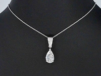 Witgouden hanger diamant peer 2.01 ct - afbeelding 2 van  10