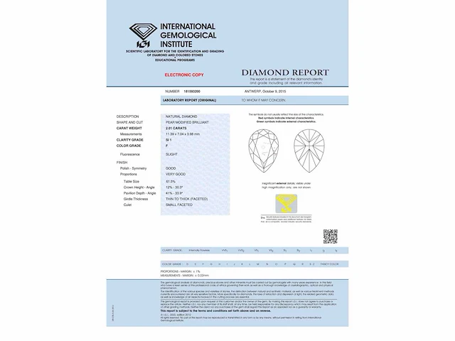 Witgouden hanger diamant peer 2.01 ct - afbeelding 5 van  10