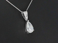 Witgouden hanger diamant peer 2.01 ct - afbeelding 7 van  10