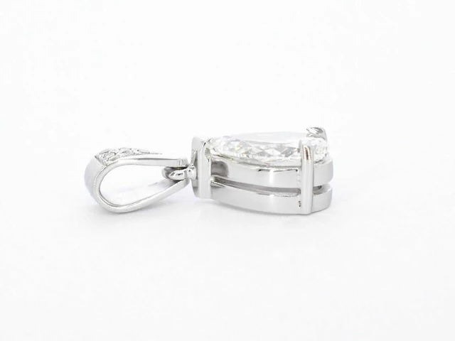 Witgouden hanger diamant peer 2.01 ct - afbeelding 8 van  10
