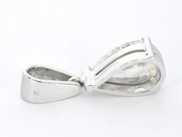 Witgouden hanger diamant peer 2.01 ct - afbeelding 10 van  10