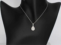 Witgouden hanger druppel briljant 1.00 ct - afbeelding 2 van  9