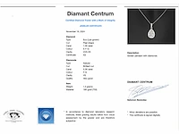 Witgouden hanger druppel briljant 1.00 ct - afbeelding 3 van  9