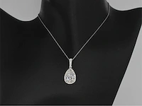 Witgouden hanger druppel briljant 3.00 ct - afbeelding 2 van  8