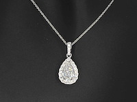 Witgouden hanger druppelvorm briljant 1.00 carat - afbeelding 1 van  9