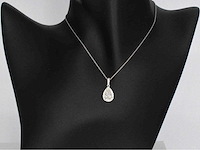 Witgouden hanger druppelvorm briljant 1.00 carat - afbeelding 2 van  9