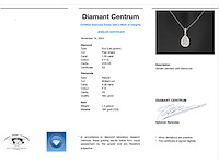 Witgouden hanger druppelvorm briljant 1.00 carat - afbeelding 3 van  9