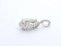 Witgouden hanger druppelvorm briljant 1.00 carat - afbeelding 8 van  9