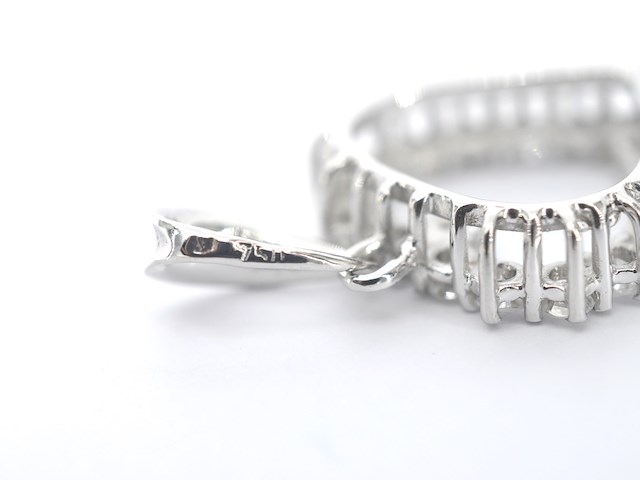 Witgouden hanger in hartvorm met diamant, excl. ketting - afbeelding 6 van  9