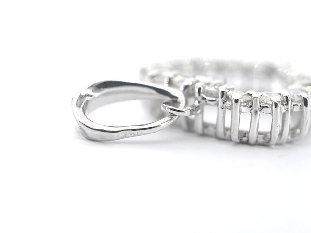 Witgouden hanger in hartvorm met diamant, excl. ketting - afbeelding 7 van  9