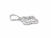 Witgouden hanger klaver vier diamanten - afbeelding 2 van  10