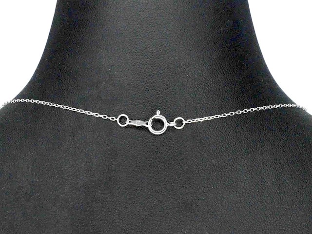 Witgouden hanger met diamant, incl. ketting - afbeelding 5 van  9