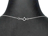 Witgouden hanger met diamant, incl. ketting - afbeelding 5 van  9