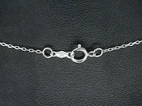 Witgouden hanger met diamant, incl. ketting - afbeelding 6 van  9