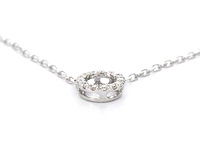 Witgouden hanger met diamant, incl. ketting - afbeelding 7 van  9