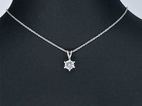 Witgouden hanger met diamant van 0.70 carat, excl. ketting - afbeelding 2 van  8